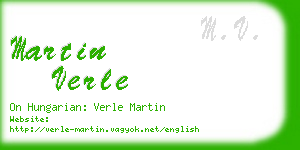 martin verle business card